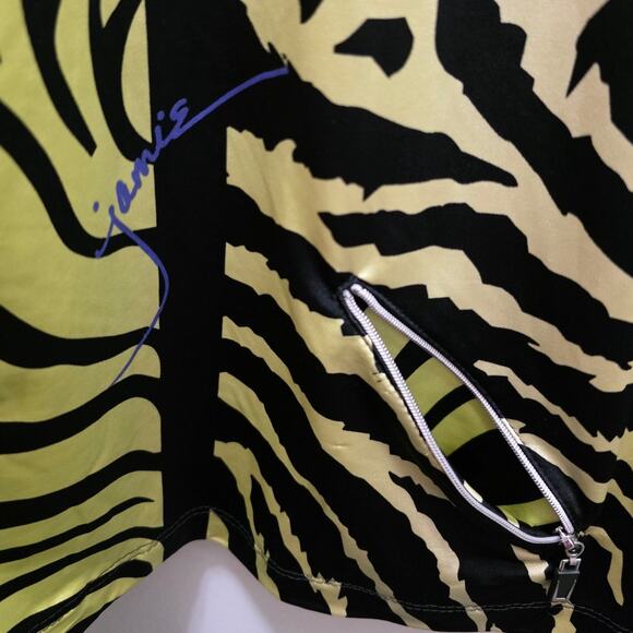 Jamie Sadock Yellow & Black Golf Tennis Women's XLarge Short Sleeve Zipper Shirt - Picture 4 of 11